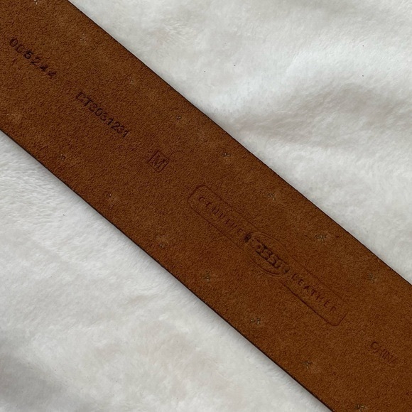 FOSSIL Thick Studded Brown Suede Leather Belt Size M - Picture 4 of 6